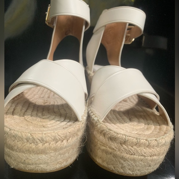 Coach Primrose platform Jute Espadrille Leather Sandal Size 8 - Picture 5 of 11